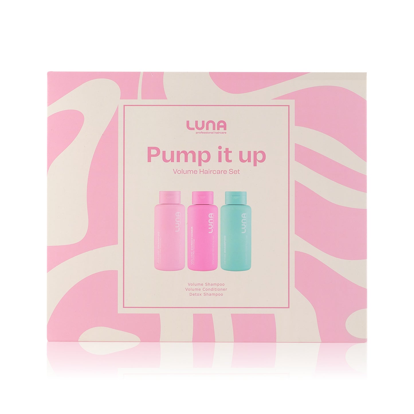 Luna Pro Haircare Pump it up holiday gift set with detox and volume shampoo